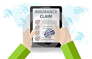 Online Insurance Claim Service. Life, injury, medical, home, car Insurance photo