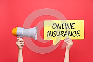 Online insurance Concept.