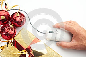 Online internet Christmas shopping concept