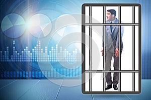 Online and internet dependency concept