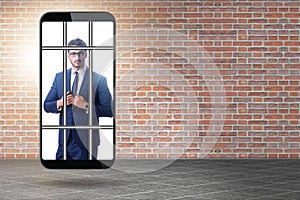 Online and internet dependency concept