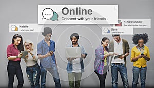 Online Internet Digital Connection Networking Concept