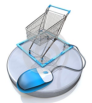 Online internet shopping concept
