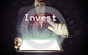 Online invest concept.