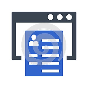 Online job application Icon