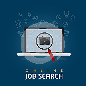 Online Job Search Illustration