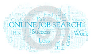 Online Job Search word cloud.