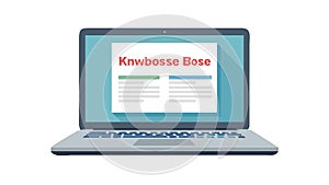 Online Knowledge Base and Digital Information Resource, vector design Generative AI