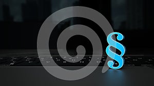 Online Laws Blue Paragraph