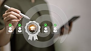 Online Learning Certification and Student Achievement Concept