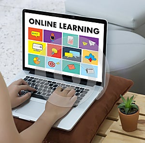 ONLINE LEARNING Connectivity Technology Coaching online Skills T