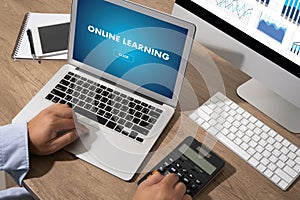 ONLINE LEARNING Connectivity Technology Coaching Skills Teach Digital Online Internet