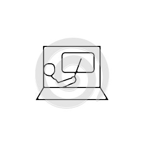 Online learning. E-learning icon. Online learning simple line icon