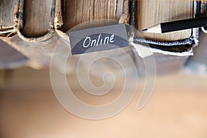 Online learning, internet education concept. Digital webinar technology. Elearning concept photo