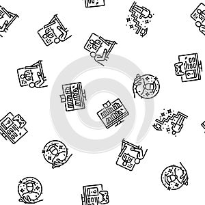 online learning platform web seamless pattern vector