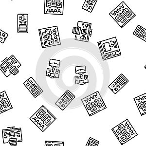 online learning platform web seamless pattern vector