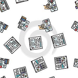 online learning platform web seamless pattern vector