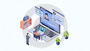 Online Learning and Remote Work Isometric Concept
