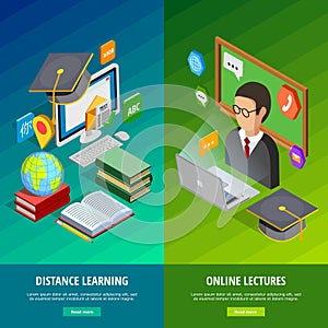 Online Learning Vertical Banners Set