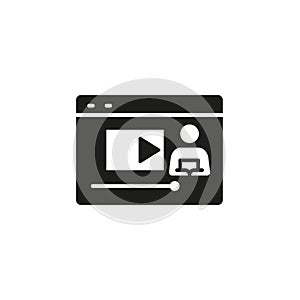 Online Learning Video Icon