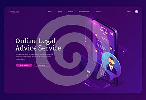 Online legal advice service banner