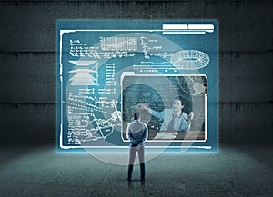 Online lessons. The concept of online course.