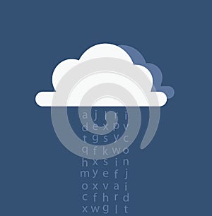 Online library as cloud computing service concept