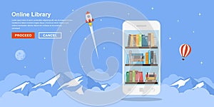 Online library concept