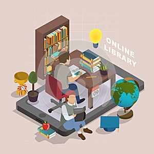 Online library concept