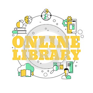 Online library concept