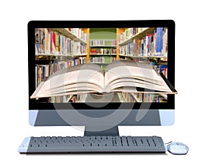 Online library e-book research and education