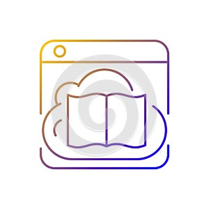 Online library gradient linear vector icon