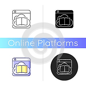 Online library icon