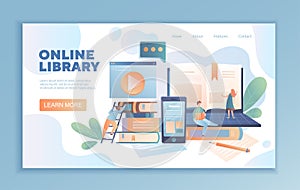Online Library web template design