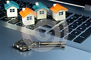 Online loan application in banking and real estate.