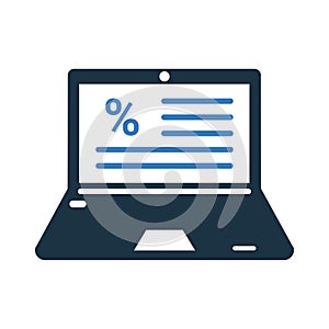 Online loan application icon. Simple editable vector illustration