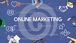 Online Marketing Advertisement Promotion Advertising Concept