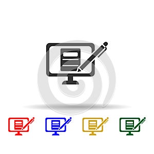 Online marketing, blogging multi color style icon. Simple glyph, flat vector of online marketing icons for ui and ux, website or