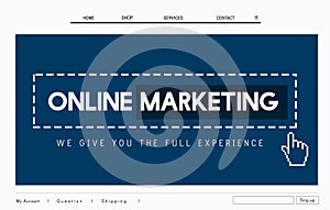 Online Marketing Commerce Global Business Strategy Concept