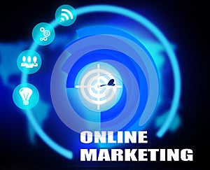 Online Marketing concept plan graphic