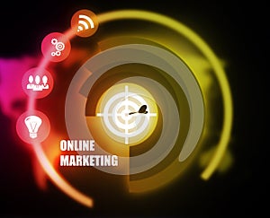 Online Marketing concept plan graphic