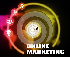 Online Marketing concept plan graphic