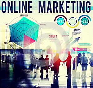 Online Marketing Global Business Strategy Concept