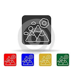 Online marketing, picture multi color style icon. Simple glyph, flat vector of online marketing icons for ui and ux, website or