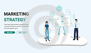 Online Marketing strategy landing page banner