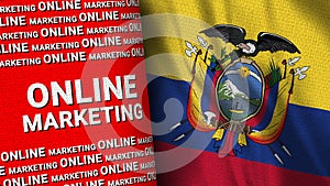 Online Marketing Title with Ecuador flag