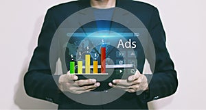 Online marketing and website advertising concept.