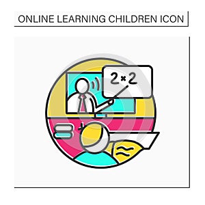 Online math color icon