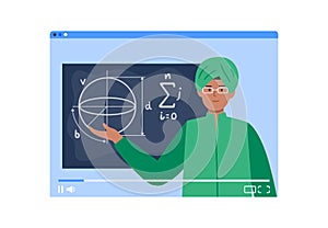 Online math learning. Video tutorial from professionals, bloggers. Online education, e-learning, studying at home