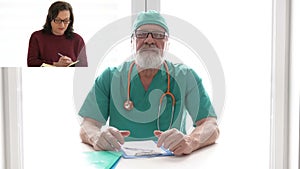 Online medical consultation. Female patient having online consultation with her doctor.